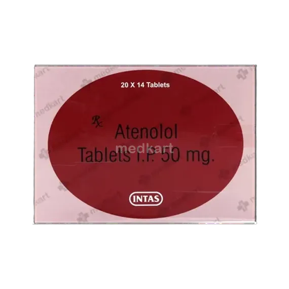 atenolol 50mg tablet 14's